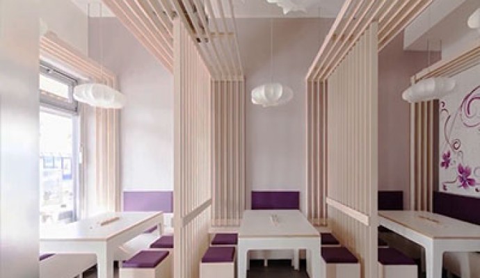 Мінімалізм в дизайні ресторану або кафе>