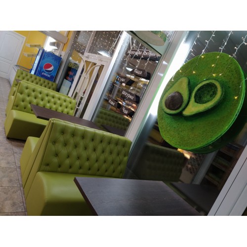 Диван для кафе Едо з каретною стяжкою: Розкіш і Комфорт в Інтер'єрі Вашого Кафе