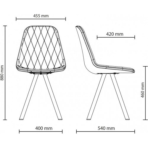 Обеденный стул Liya (Лия) 4L antr ткань MR 02
