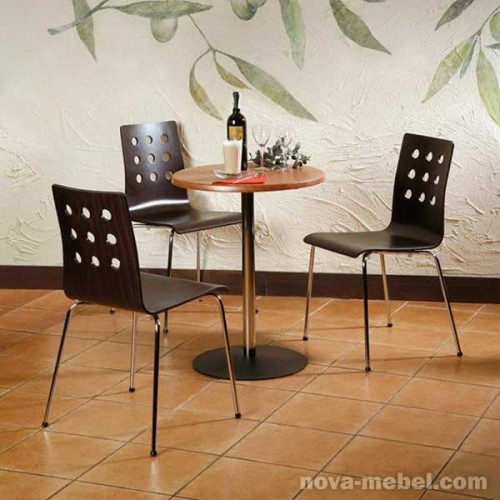 Стол для кафе LENA с круглой столешницей ДСП, Isotop, Werzalit