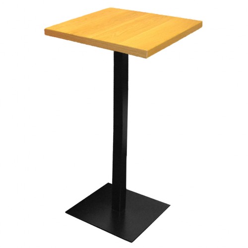 Барний стіл на чавунній основі Лион з квадратної стільницею